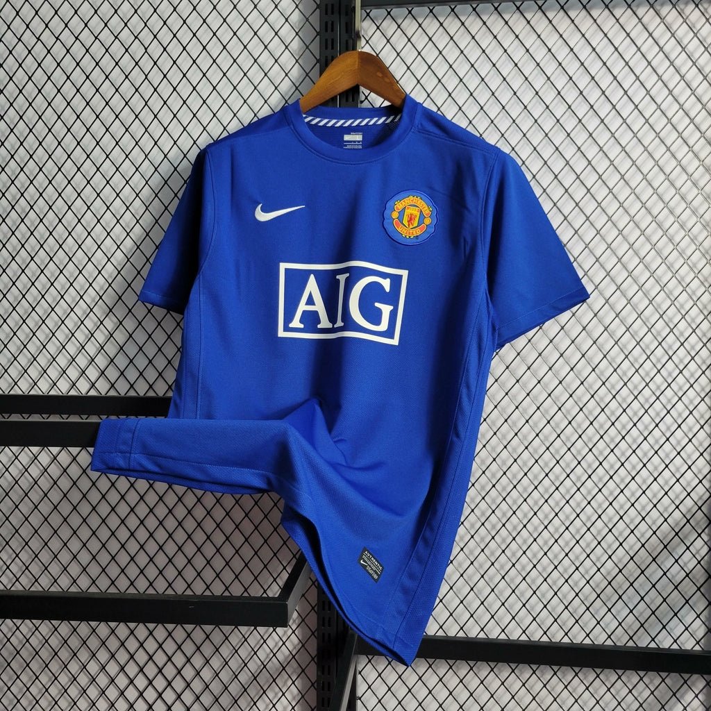 Camisa Retrô Manchester United Nike 2007/08 Masculino Azul - Manto Club