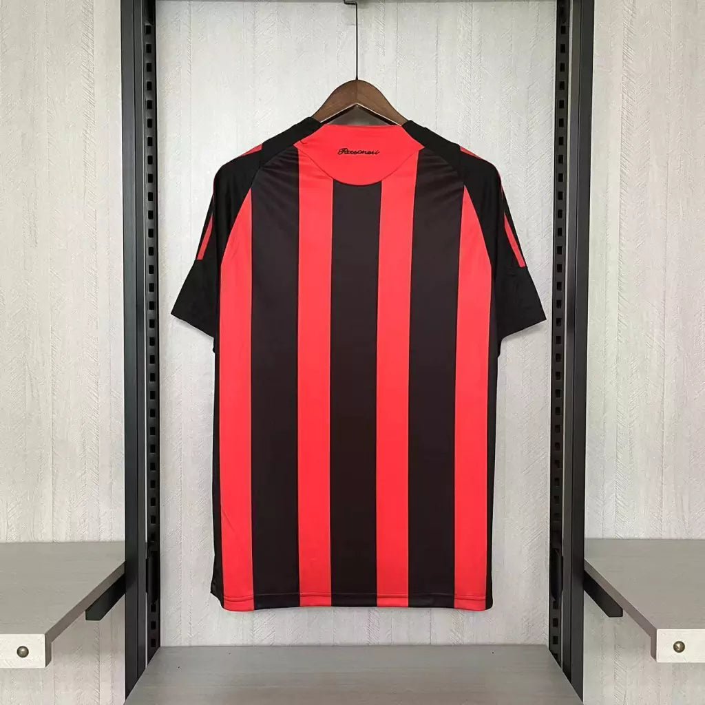 Camisa Retrô Milan Adidas 2008/09 Masculino Vermelha e Preta - Manto Club