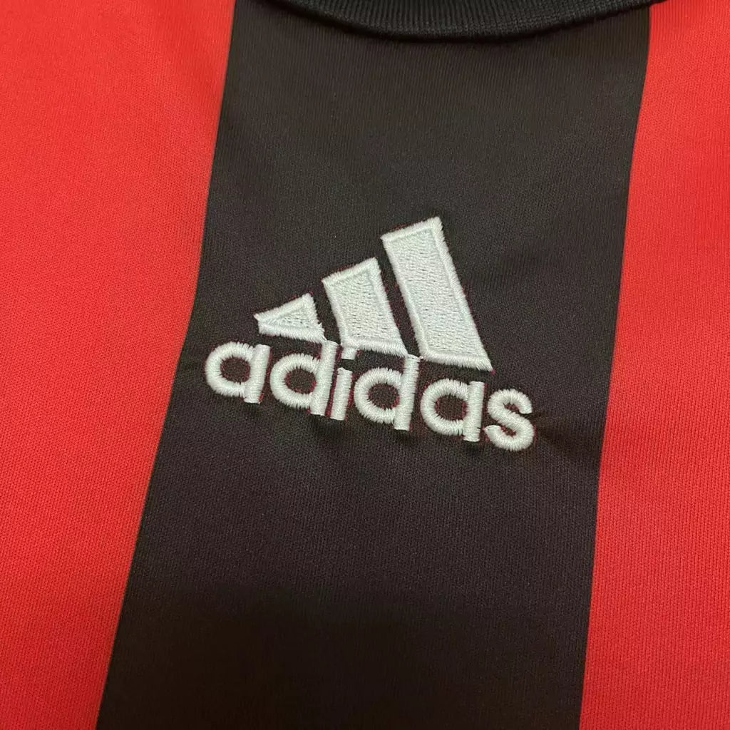 Camisa Retrô Milan Adidas 2008/09 Masculino Vermelha e Preta - Manto Club