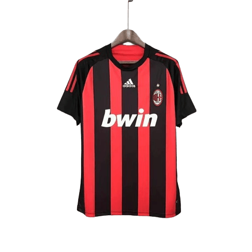 Camisa Retrô Milan Adidas 2008/09 Masculino Vermelha e Preta - Manto Club