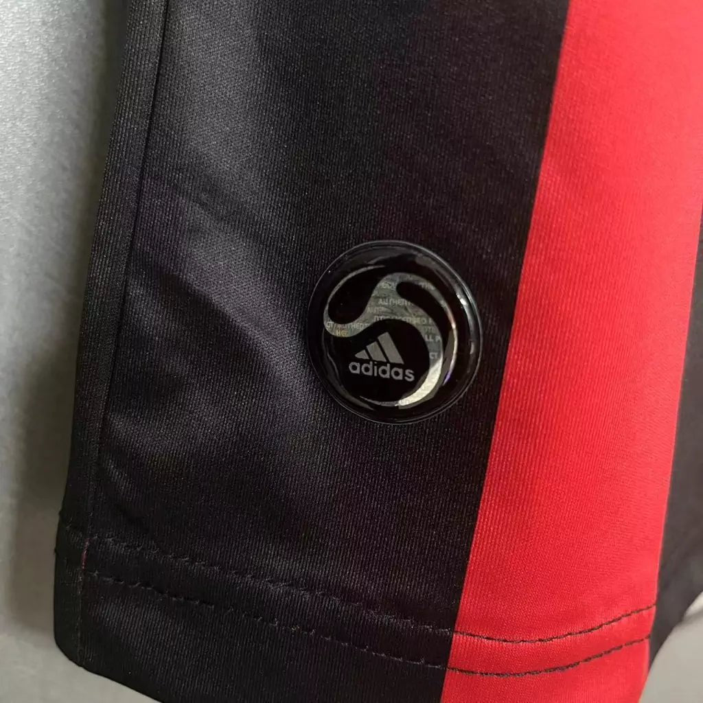 Camisa Retrô Milan Adidas 2008/09 Masculino Vermelha e Preta - Manto Club