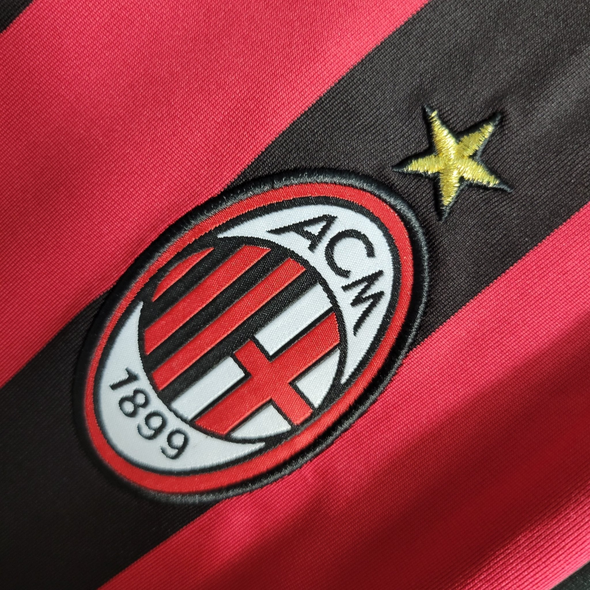 Camisa Retrô Milan I Adidas 2009/10 Manga Longa Vermelho e Preto - Manto Club