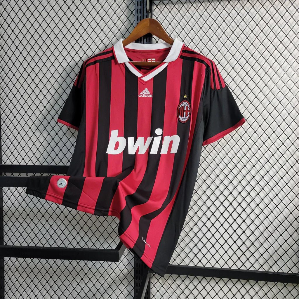 Camisa Retrô Milan I Adidas 2009/10 Vermelho e Preto - Manto Club