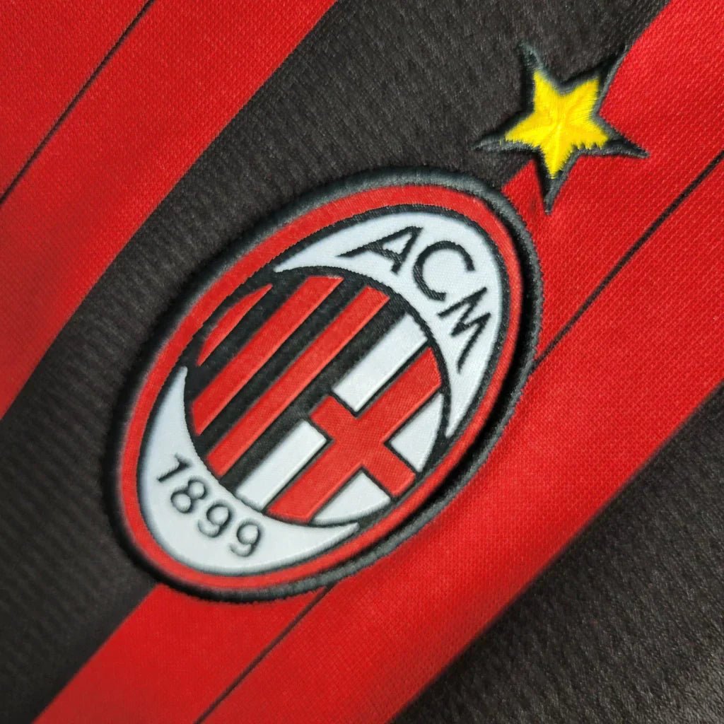 Camisa Retrô Milan I Adidas 2013/14 Manga Longa Vermelho e Preto - Manto Club