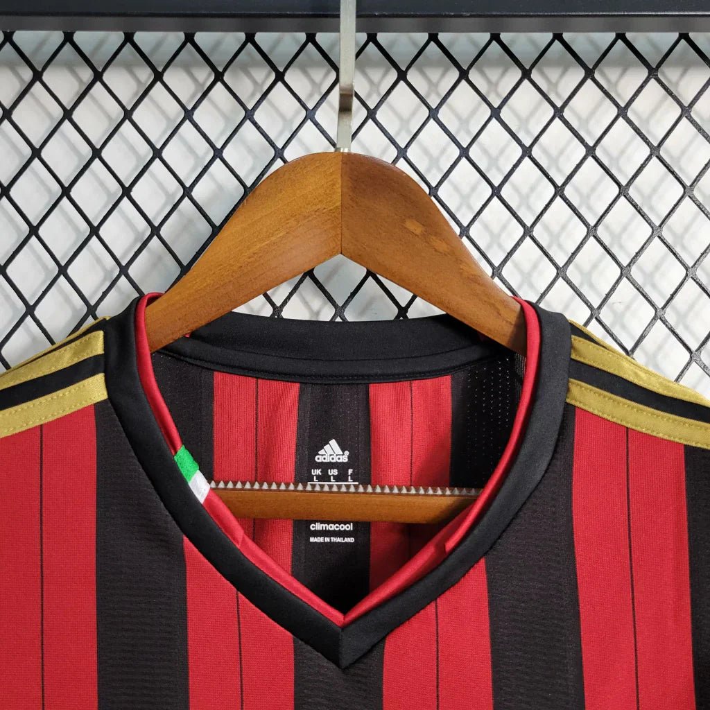 Camisa Retrô Milan I Adidas 2013/14 Manga Longa Vermelho e Preto - Manto Club