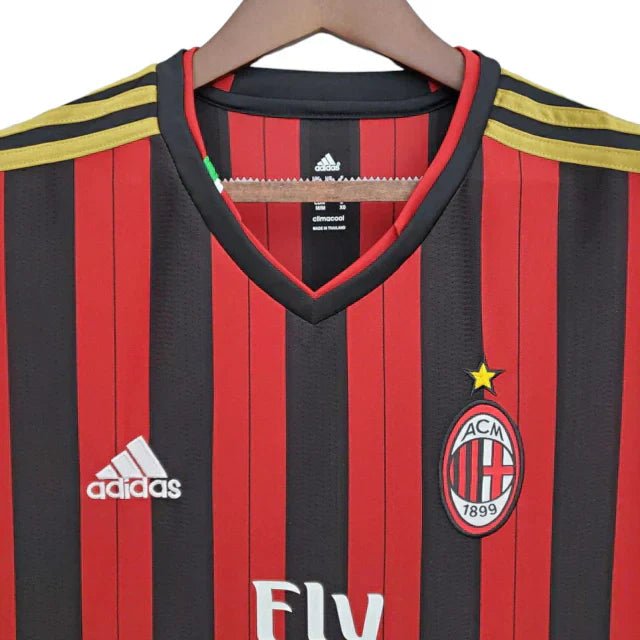 Camisa Retrô Milan I Home Adidas 2013/14 Masculino Vermelho e Preto - Manto Club