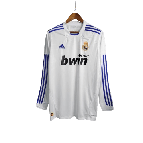 Camisa Retrô Real Madrid I Home 2010/11 Adidas Manga Longa Masculina - Branco - Manto Club
