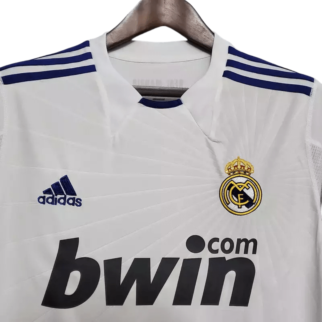 Camisa Retrô Real Madrid I Home 2010/11 Adidas Manga Longa Masculina - Branco - Manto Club