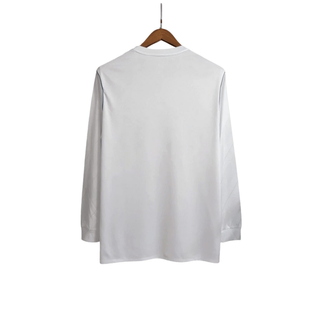 Camisa Retrô Real Madrid I Home Adidas 2017/18 Manga Longa Masculino Branco - Manto Club