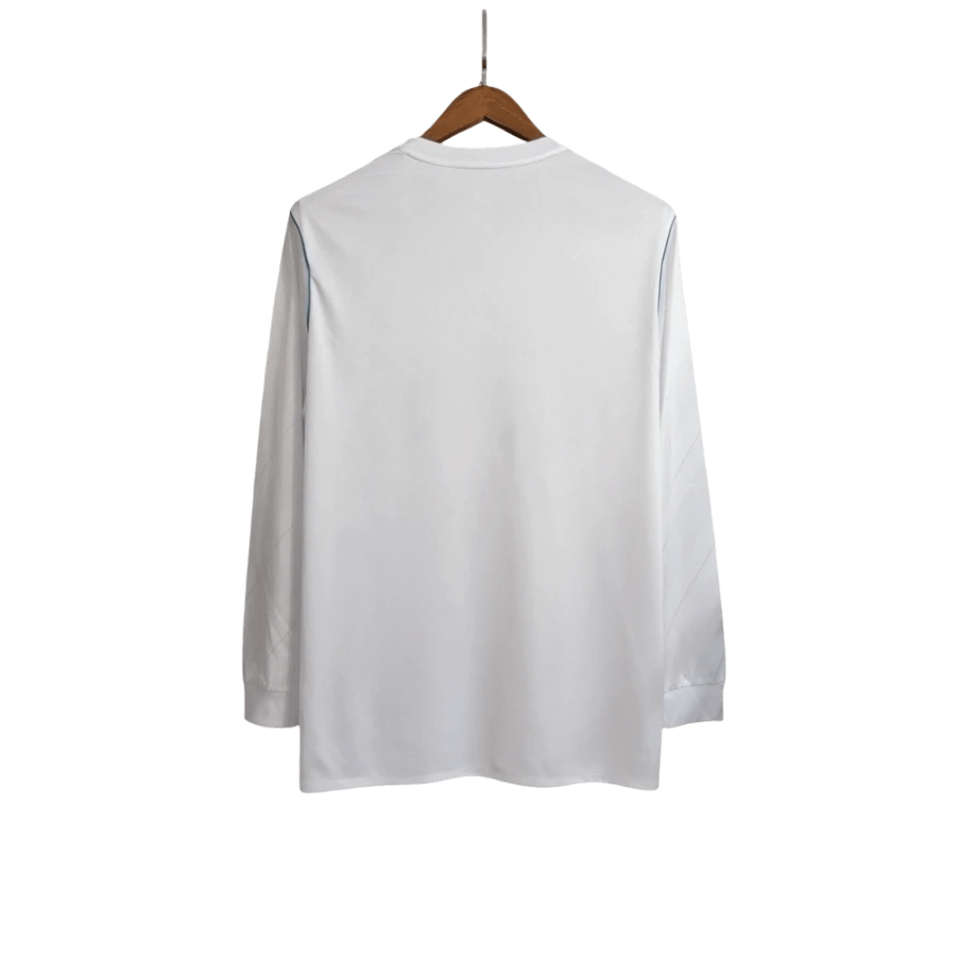 Camisa Retrô Real Madrid I Home Adidas 2017/18 Manga Longa Masculino Branco - Manto Club