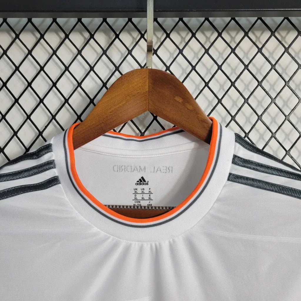 Camisa Retrô Real Madrid Manga Longa I Adidas Home 2013/14 Masculino Branco - Manto Club