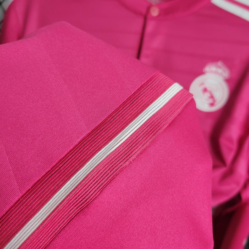 Camisa Retrô Real Madrid Manga Longa III Third Adidas 2014/15 Masculino Rosa - Manto Club