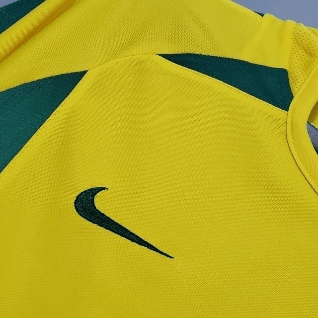 Camisa Retrô Seleção Brasileira I Home Nike 2002/03 Masculino Amarelo - Manto Club
