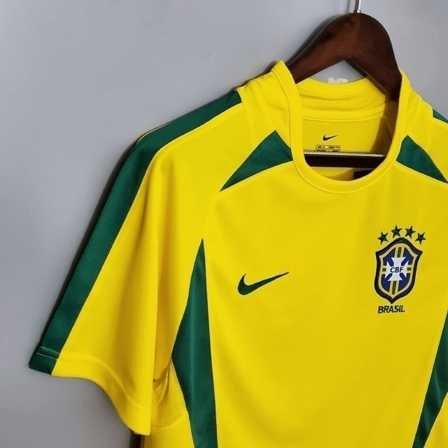 Camisa Retrô Seleção Brasileira I Home Nike 2002/03 Masculino Amarelo - Manto Club