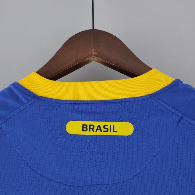 Camisa Retrô Seleção Brasileira II 2010/11 Nike Masculino Azul e Amarelo - Manto Club