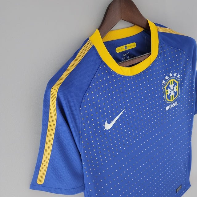 Camisa Retrô Seleção Brasileira II 2010/11 Nike Masculino Azul e Amarelo - Manto Club