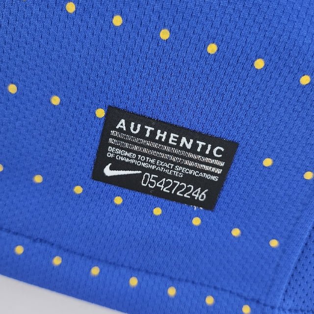 Camisa Retrô Seleção Brasileira II 2010/11 Nike Masculino Azul e Amarelo - Manto Club