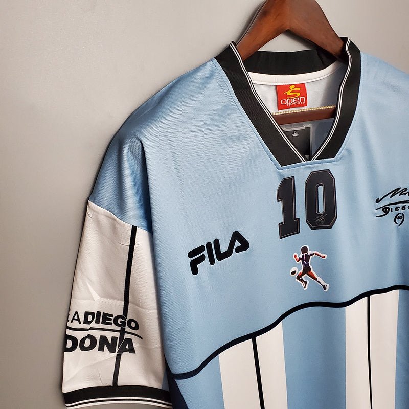 Camisa Seleção Argentina Retrô 2001 Azul e Branca - Fila - Manto Club