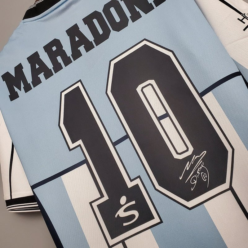 Camisa Seleção Argentina Retrô 2001 Azul e Branca - Fila - Manto Club