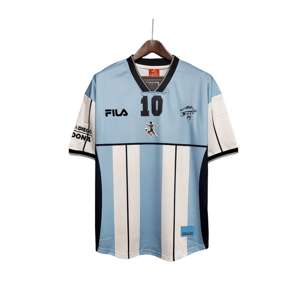 Camisa Seleção Argentina Retrô 2001 Azul e Branca - Fila - Manto Club