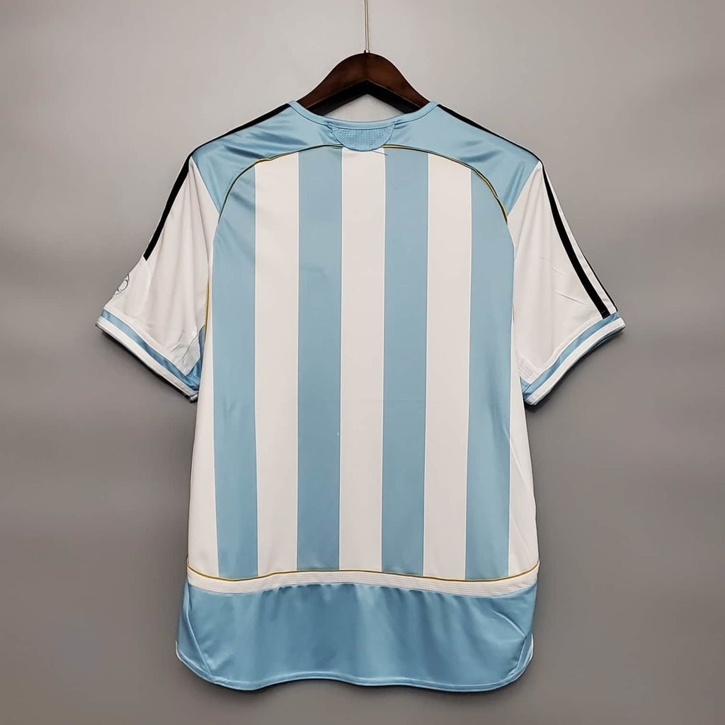 Camisa Seleção Argentina Retrô 2006 Azul e Branca - Adidas - Manto Club
