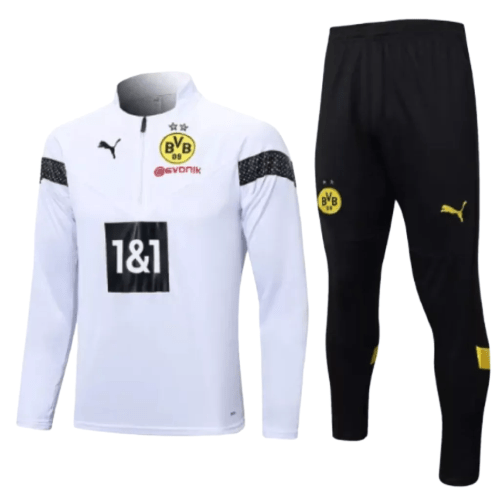 Conjunto de Treino Borussia Dortmund - Masculino - Branco - Manto Club