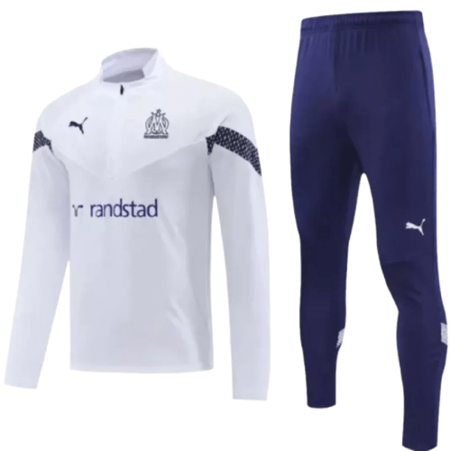 Conjunto de Treino Olympique de Marseille - Masculino - Branco - Manto Club