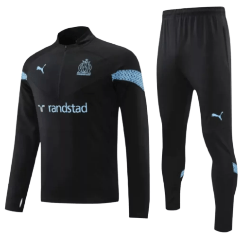 Conjunto de Treino Olympique de Marseille - Masculino - Preto - Manto Club