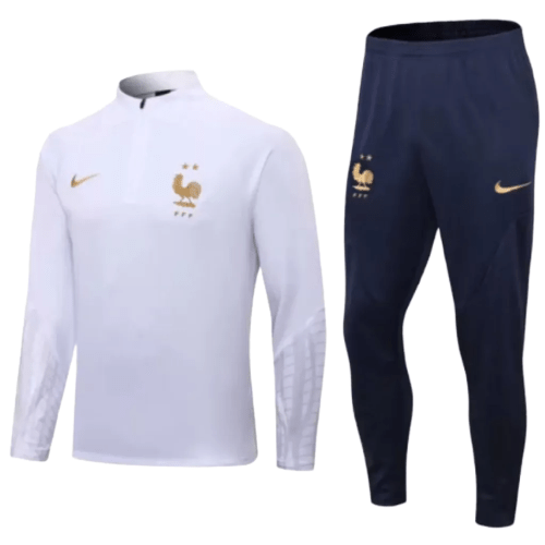 Conjunto de Treino Seleção França - Masculino - Branco - Manto Club