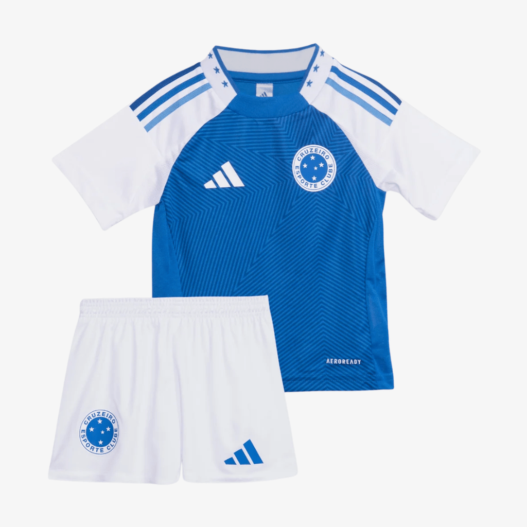 Conjunto Infantil adidas Cruzeiro 2025/26 I - Manto Club