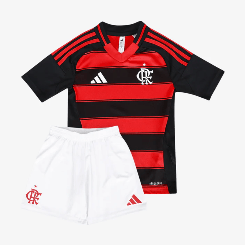 Conjunto Infantil Adidas Flamengo 2025/26 I - Manto Club