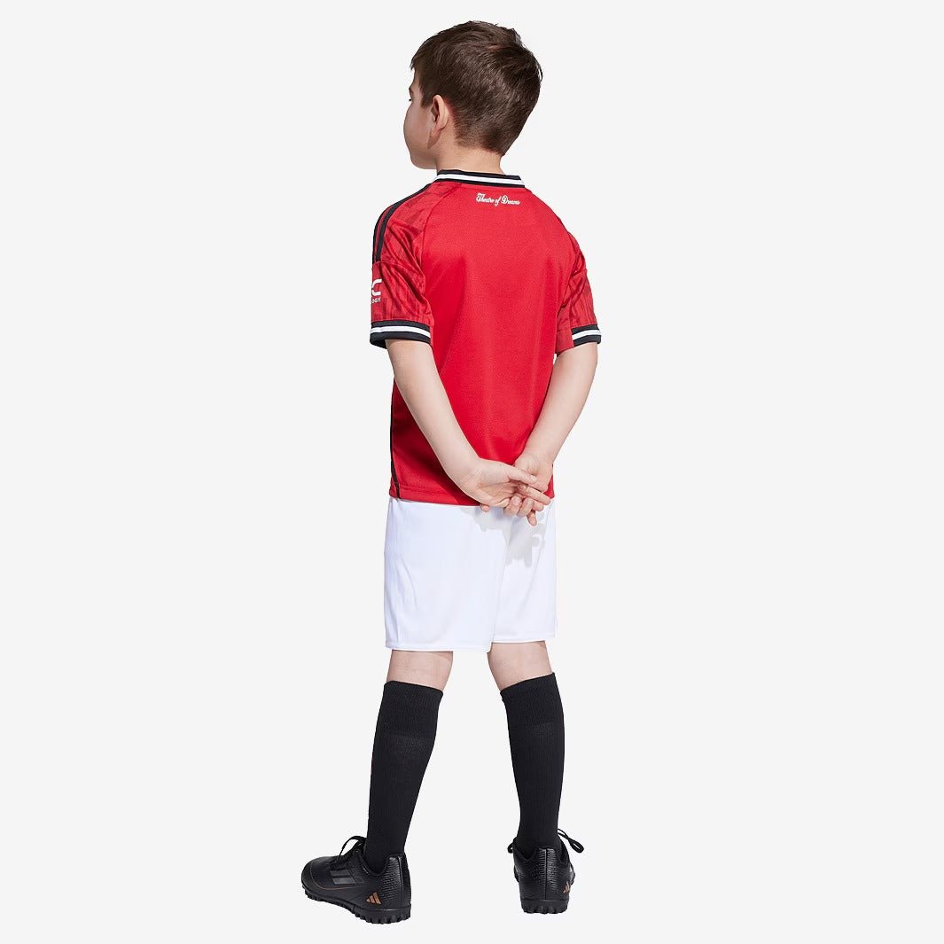 Conjunto Infantil Adidas Manchester United 2025/26 Torcedor - Manto Club