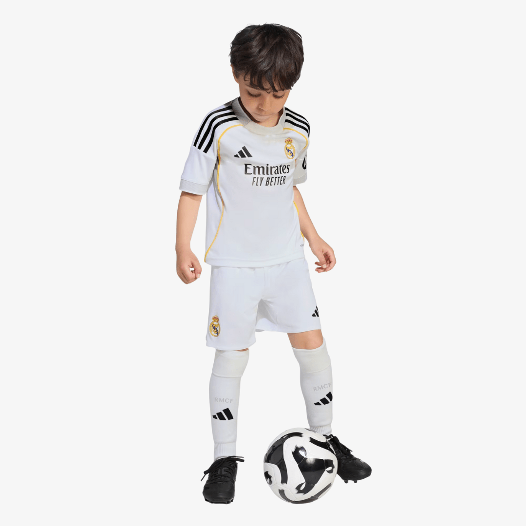 Conjunto Infantil adidas Real Madrid 2025/26 I - Manto Club