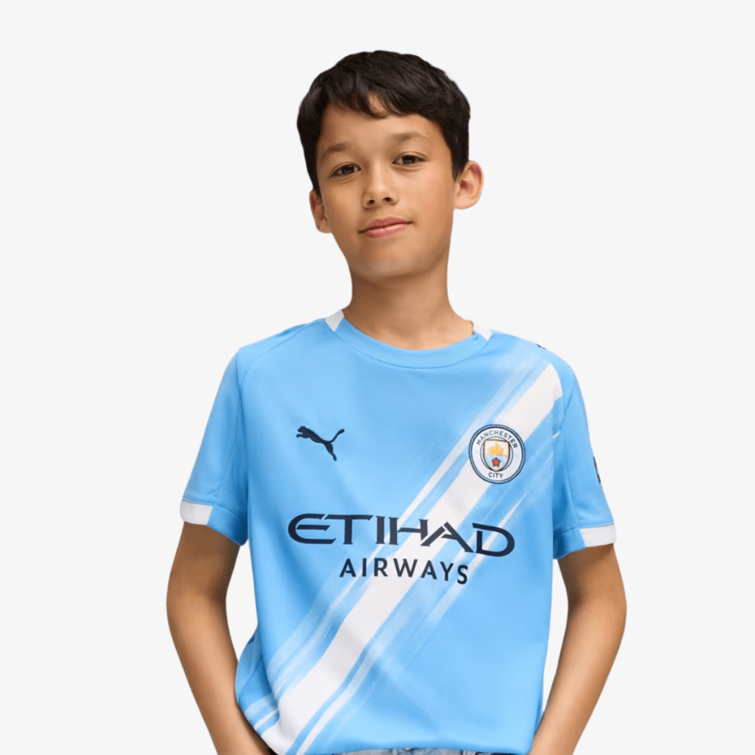 Conjunto Infantil Puma Manchester City 2025/26 I - Manto Club