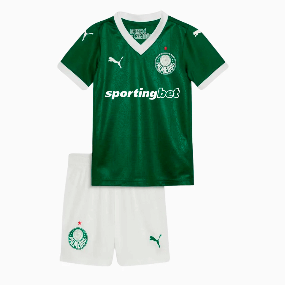Conjunto Infantil Puma Palmeiras 2025/26 I - Manto Club