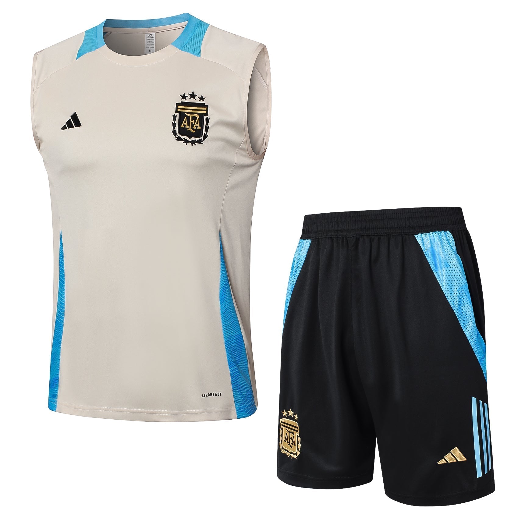 Conjunto Regata Argentina 2024/25 - Bege e Azul - Manto Club