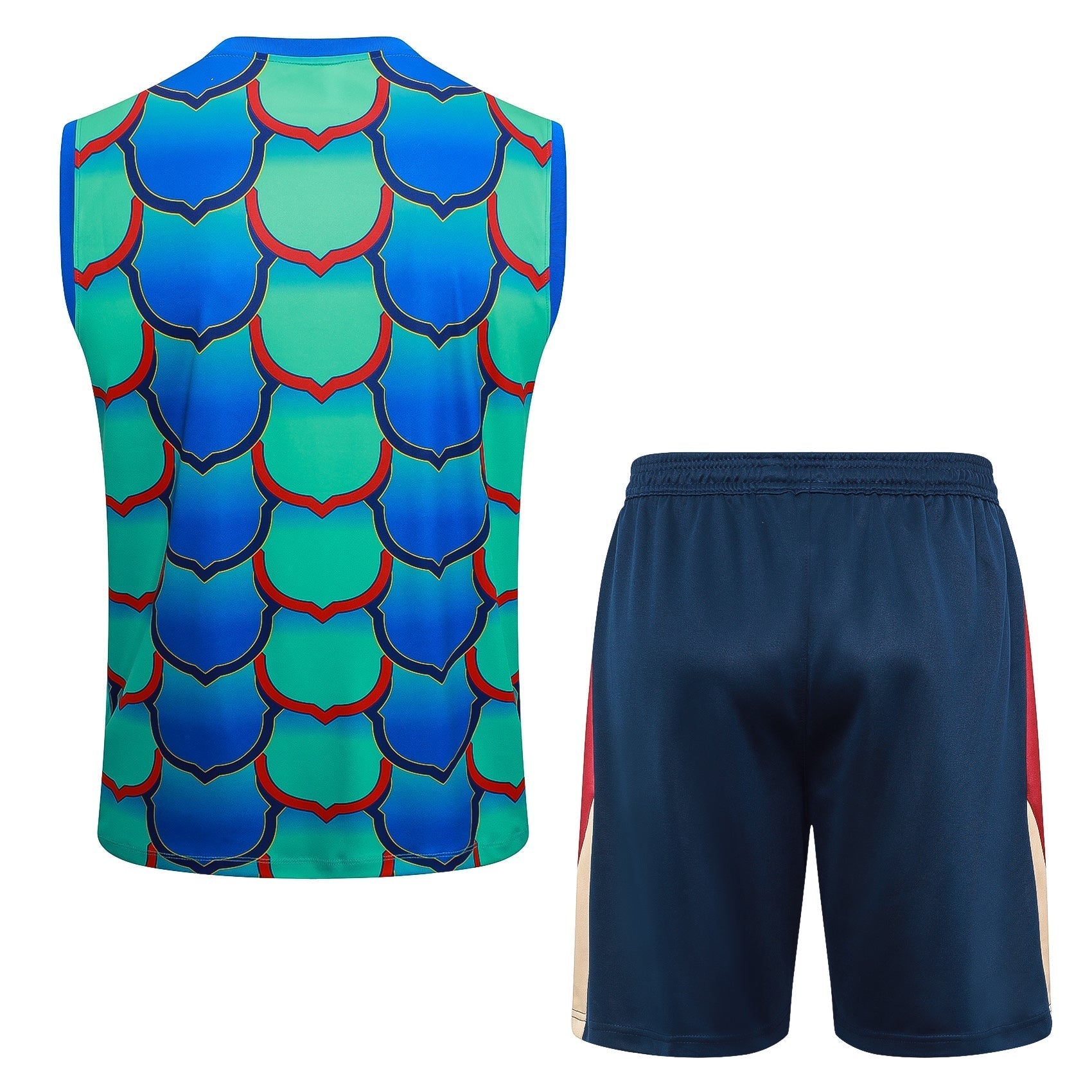 Conjunto Regata Barcelona 2024/25 - Azul e Verde Turquesa - Manto Club