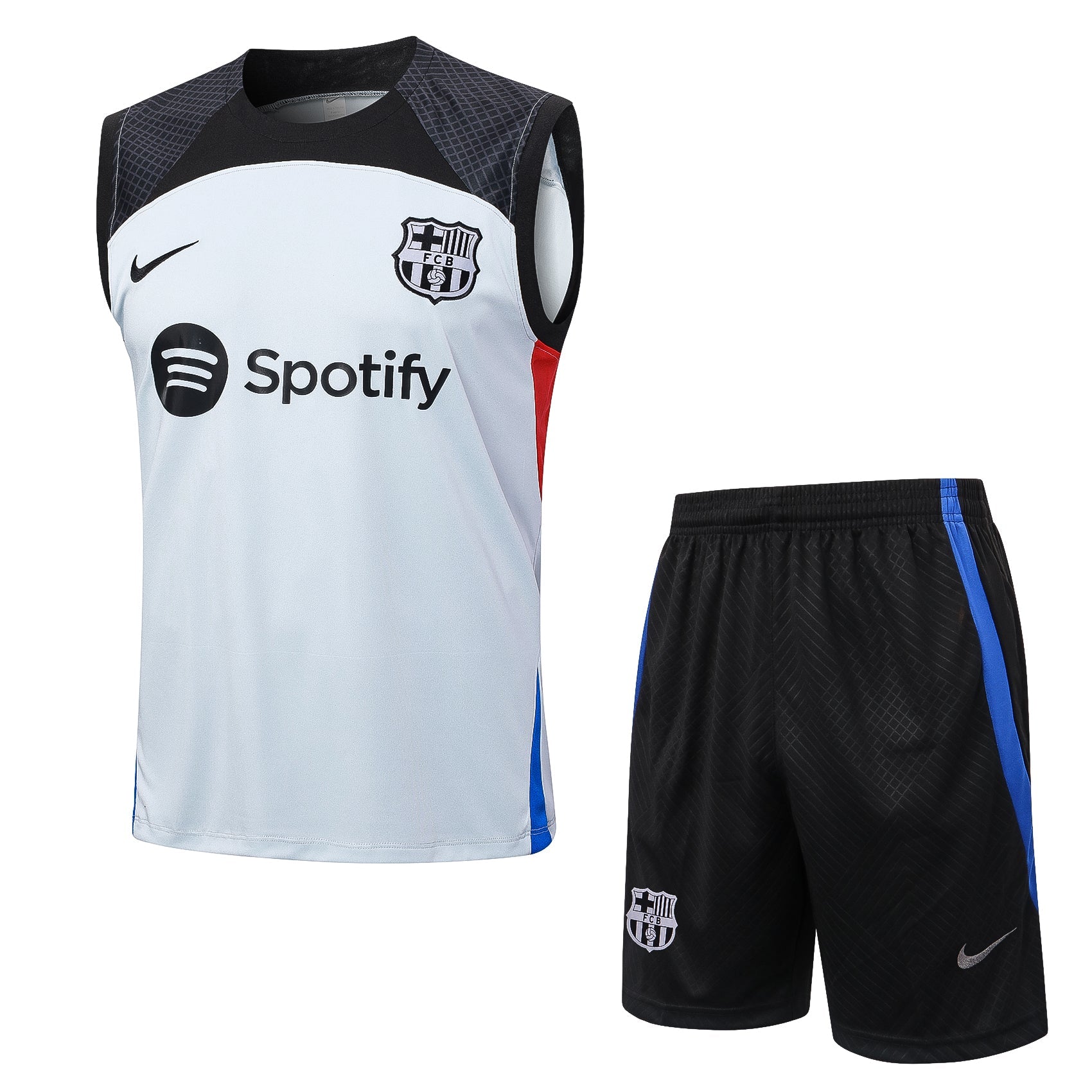 Conjunto Regata Barcelona - Branco e Preto - Manto Club