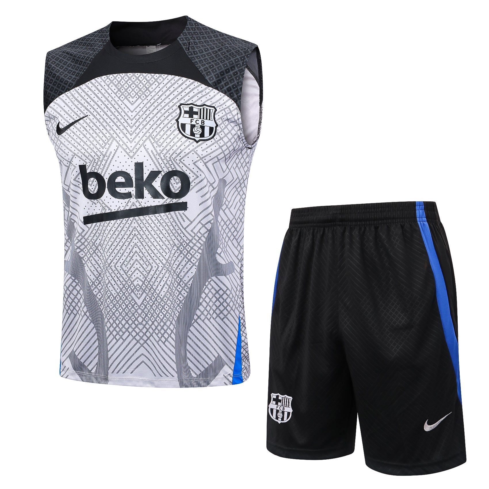 Conjunto Regata Barcelona - Cinza e Preto - Manto Club
