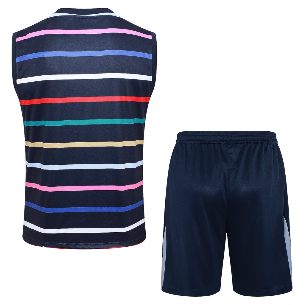 Conjunto Regata França 2024/25 - Azul, Amarela e Vermelha - Manto Club