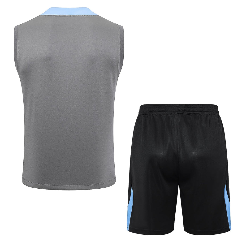 Conjunto Regata Tottenham 2024/25 - Cinza e Preta - Manto Club