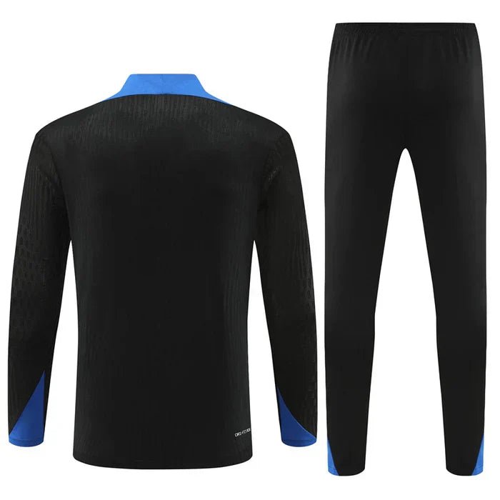 Conjunto Treino Holanda 24/25 - Preto/Azul - Manto Club
