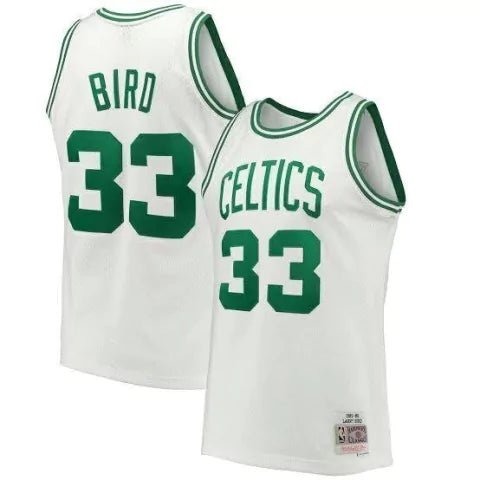 Regata NBA Boston Celtics Edition 1985 - 1986 Mitchell & Ness Authentic Bird 33 - Branca - Manto Club