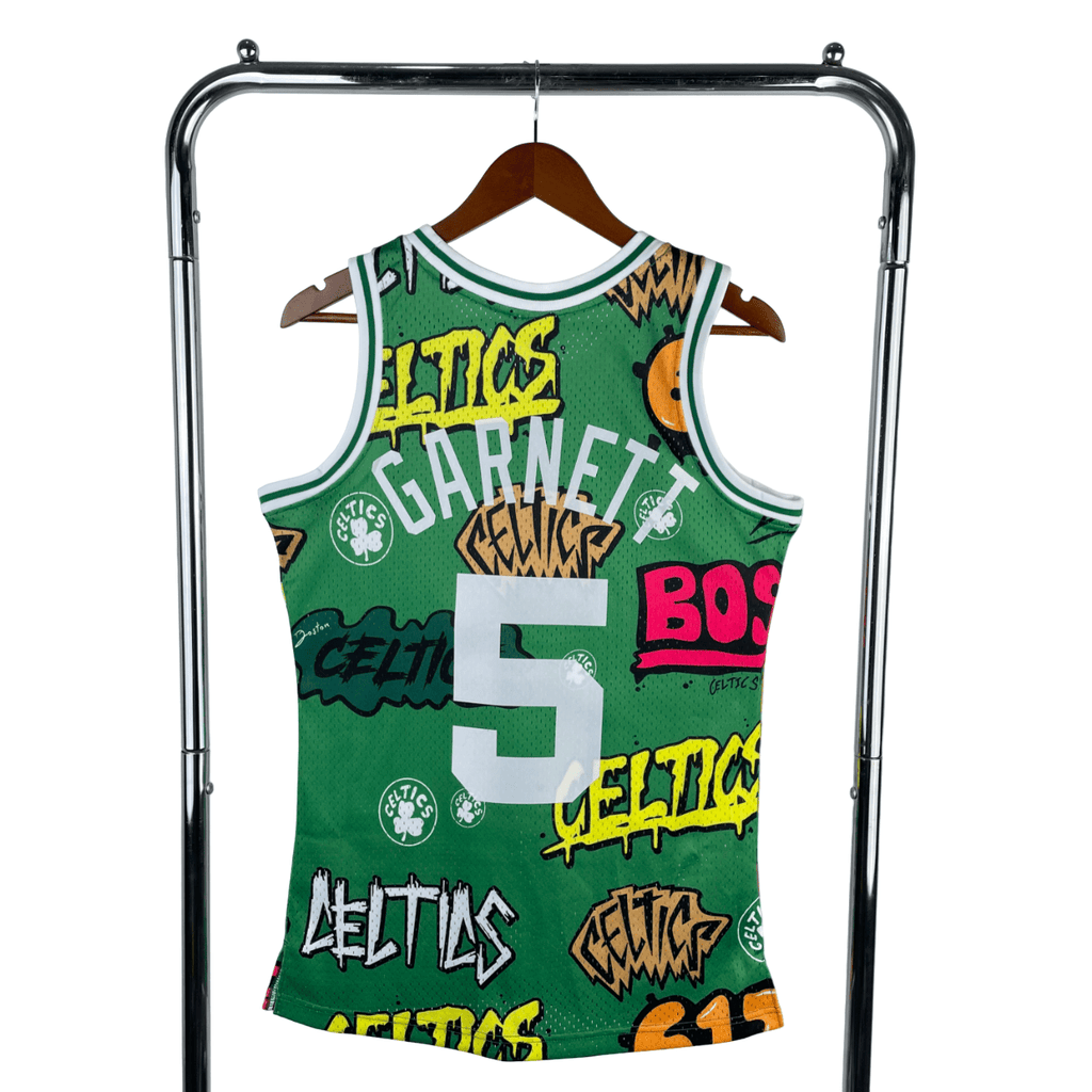 Regata NBA Boston Celtics Mitchell & Ness 1985/1986 Authentic Garnett 5 - Verde - Manto Club