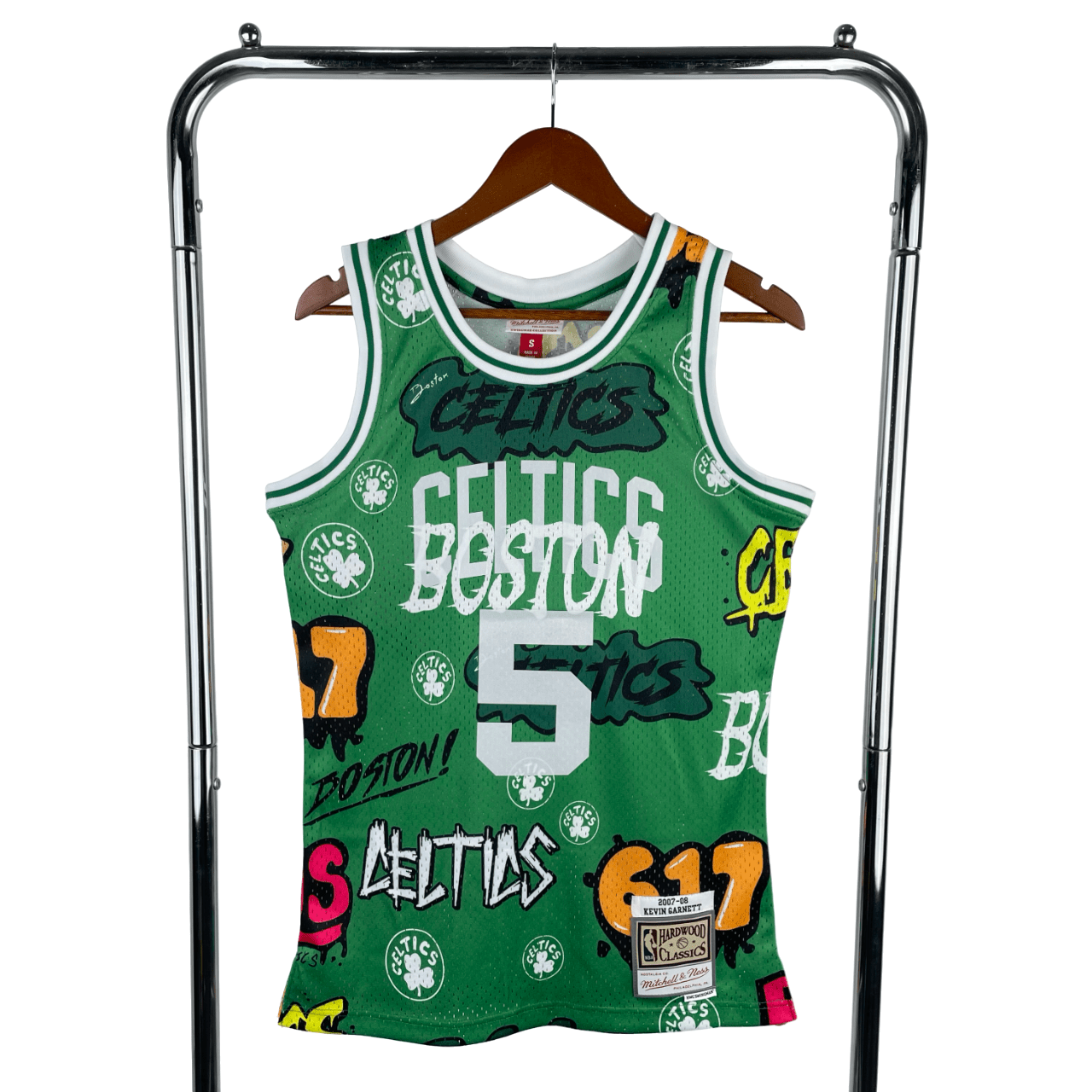 Regata NBA Boston Celtics Mitchell & Ness 1985/1986 Authentic Garnett 5 - Verde - Manto Club