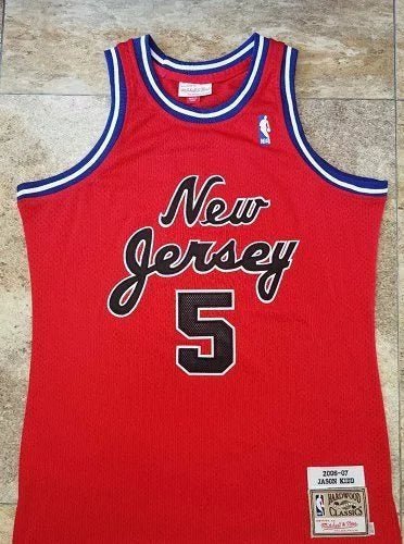 Regata NBA Brooklyn Nets 2006 - 2007 Mitchell & Ness Authentic Kidd 5 - Preta - Manto Club