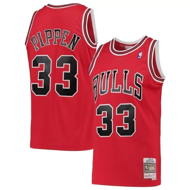 Regata NBA Chicago Bulls Retrô 1997 - 1998 Mitchell & Ness Authentic Pippen 33 - Vermelha - Manto Club
