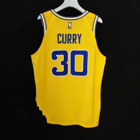 Regata NBA Golden State Warriors Retrô Icon Edition Nike Authentic Curry 30 - Amarela - Manto Club