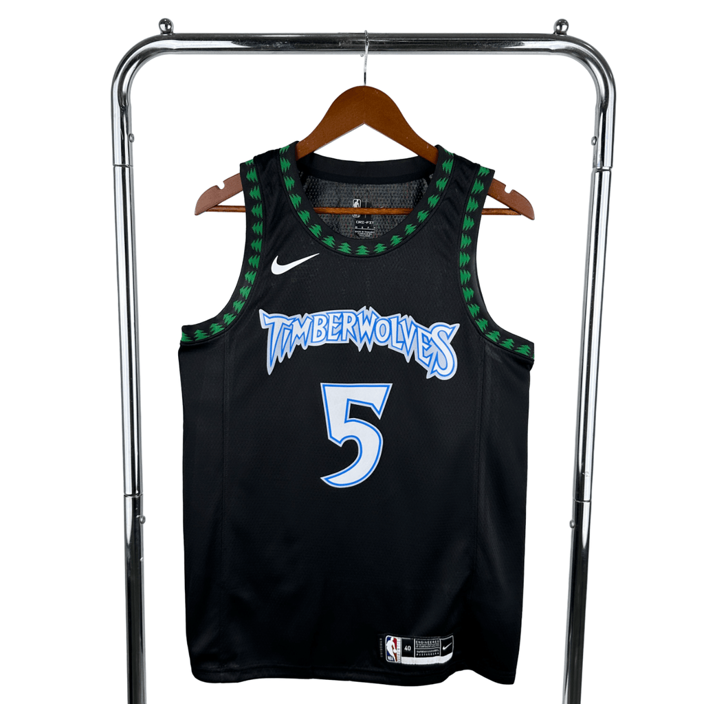 Regata NBA Minnesota Timberwolves Retrô Nike Authentic Edwards 5 - Preta - Manto Club
