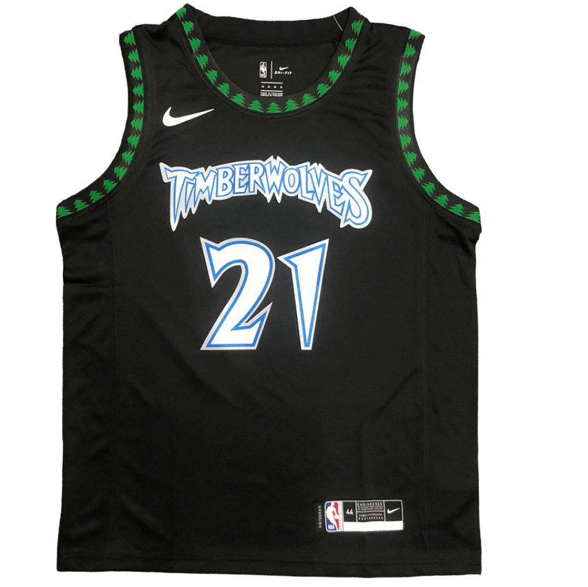 Regata NBA Minnesota Timberwolves Retrô Nike Authentic Garnett 21 - Preta - Manto Club
